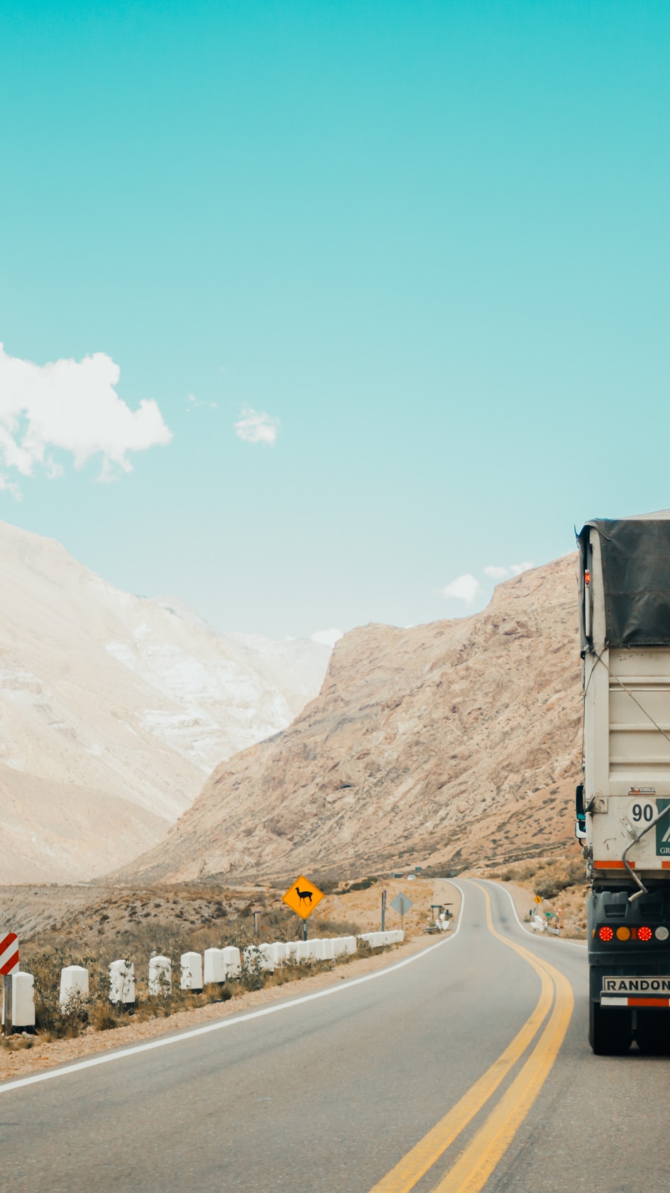 Hauler on a mountain road